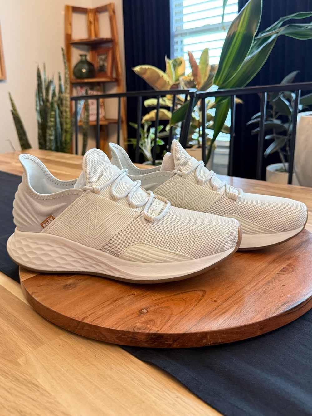 New Balance Women's Cream/White Athletic Sneakers